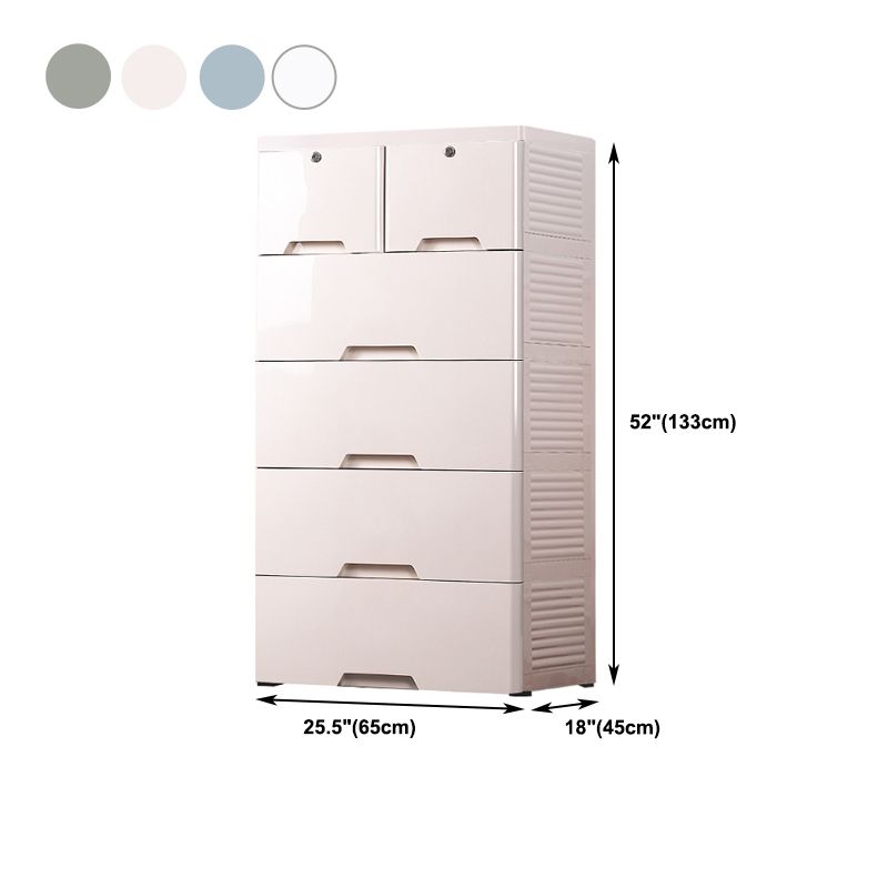 Contemporary Chest Plastic Chest Drawers with Drawers and Lock for Bedroom