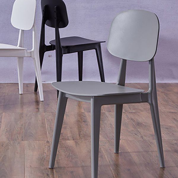 Contemporary Open Back Chair Plastic Dining Side Chair for Home