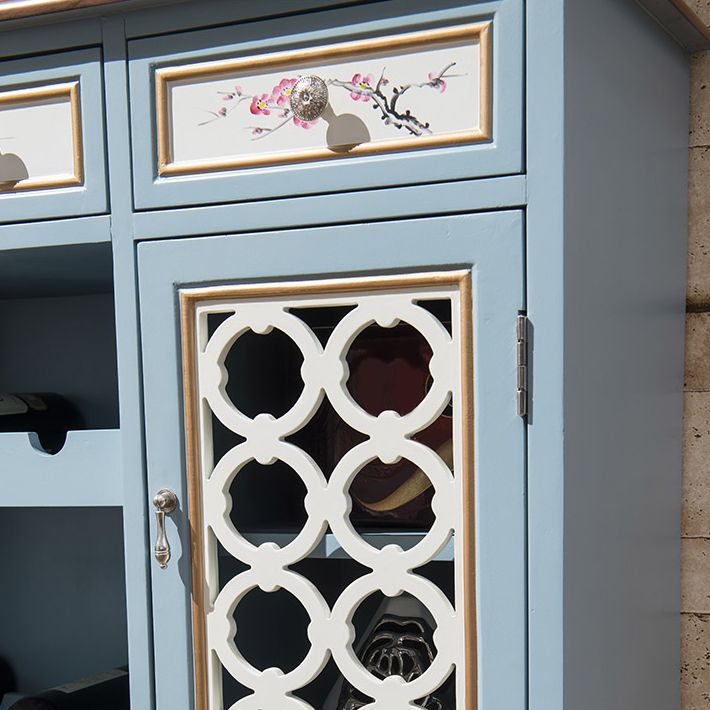 Glam Dining Buffet Birch Buffet Table with Doors for Dining Room