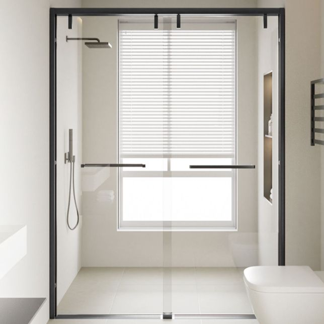 Double Sliding Shower Doors Transparent Tempered Shower Bath Door