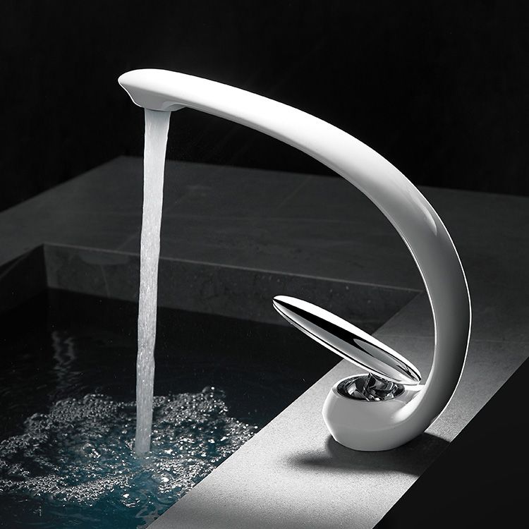 Unique Bathroom Faucet Waterfall Spout Brass Washroom Faucet