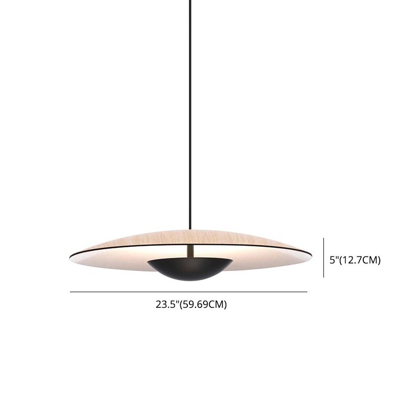 Nordic Modern Creative Metal Pendant Light Flat Round LED Small Suspension Light  for Bedroom