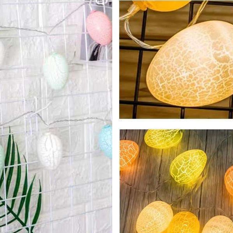 Battery Powered Easter Egg String Lamp Artistic Plastic Bedroom Festive Light