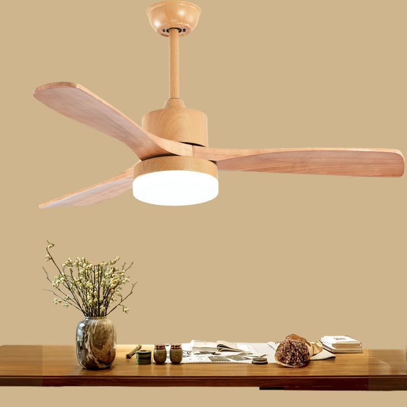 Nordic Wooden Ceiling Fan Light Fixture Simple Ceiling Lamp for Bedroom