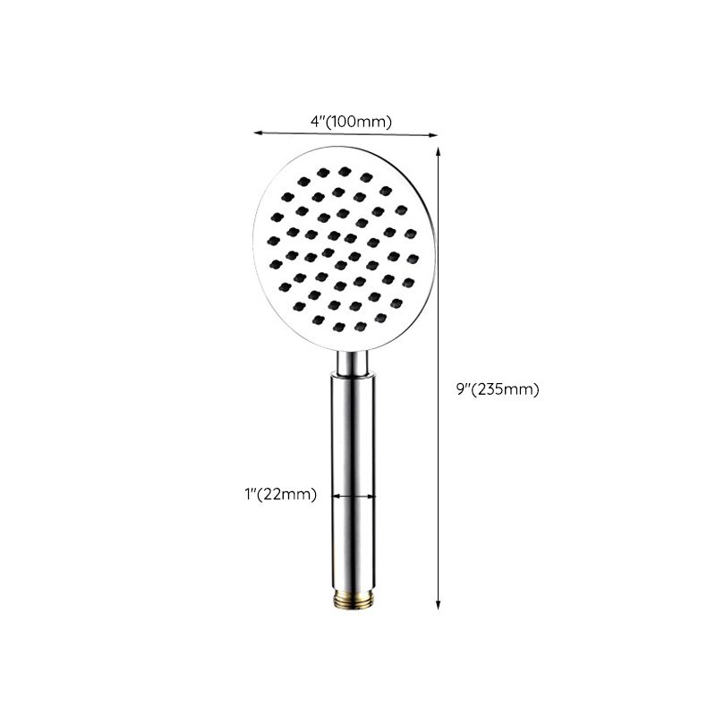 Round Shower Head Stainless Steel 3 Sprays Wall-Mounted Handheld Shower Head