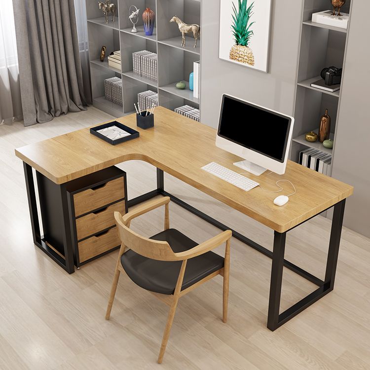 L-Shape Home Study Desk 29.6-inch High Office Desk for Living Room and Bedroom