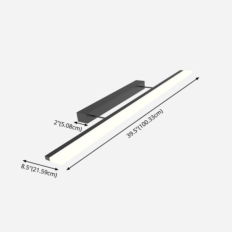 Modern Minimalist Style Linear Wall Mounted Vanity Lights Acrylic 1 Light Vanity Wall Light Fixtures for Bathroom