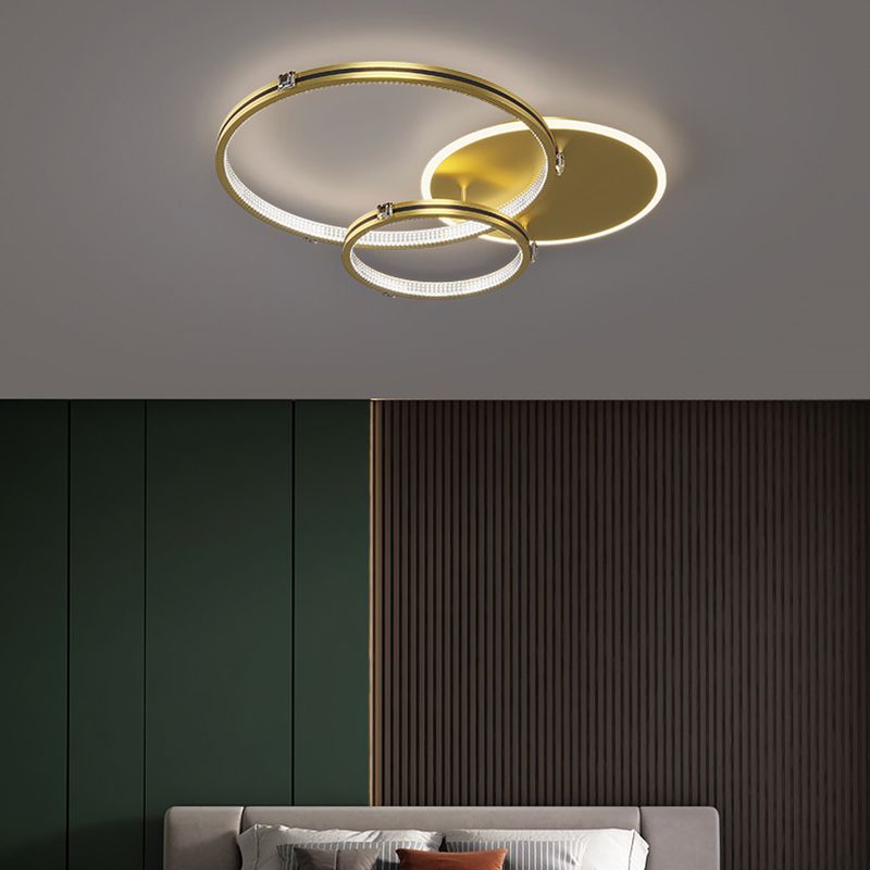 3-Lights Modern Style Flush Mount Acrylic Ceiling Light for Bedroom