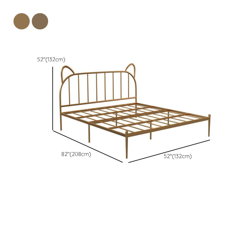 Contemporary Animals Theme Standard Bed with Spindle Headboard