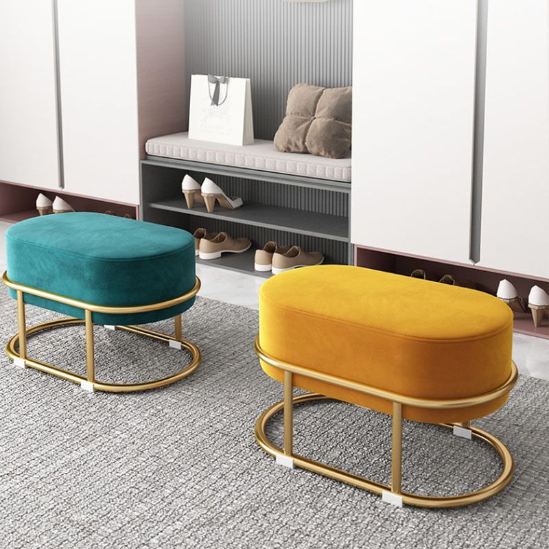 Multi Colors Ottoman Removable Slipcover Upholstered Velvet Ottoman