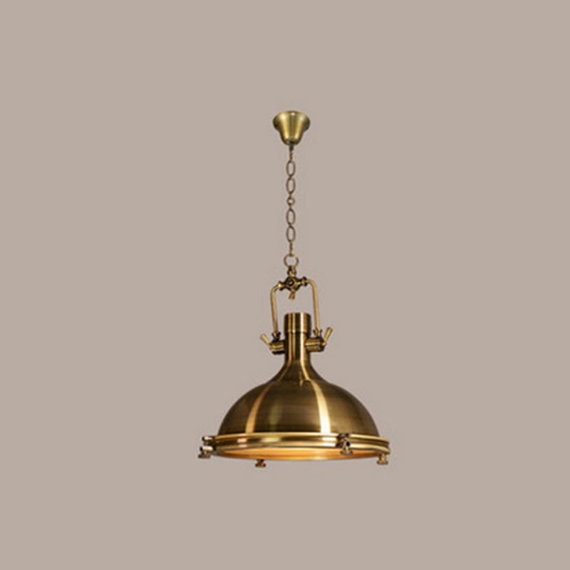 Single Light Industrial Hanging Lamps with Dome Shade for Kitchen Restaurant