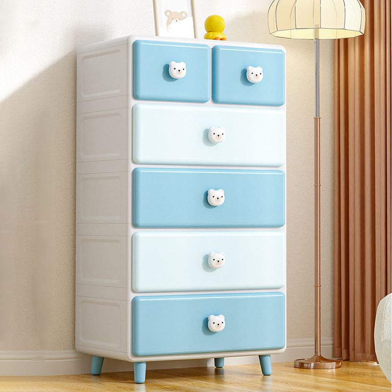 Contemporary Vertical Kids Furniture Plastic Nursery Dresser for Home