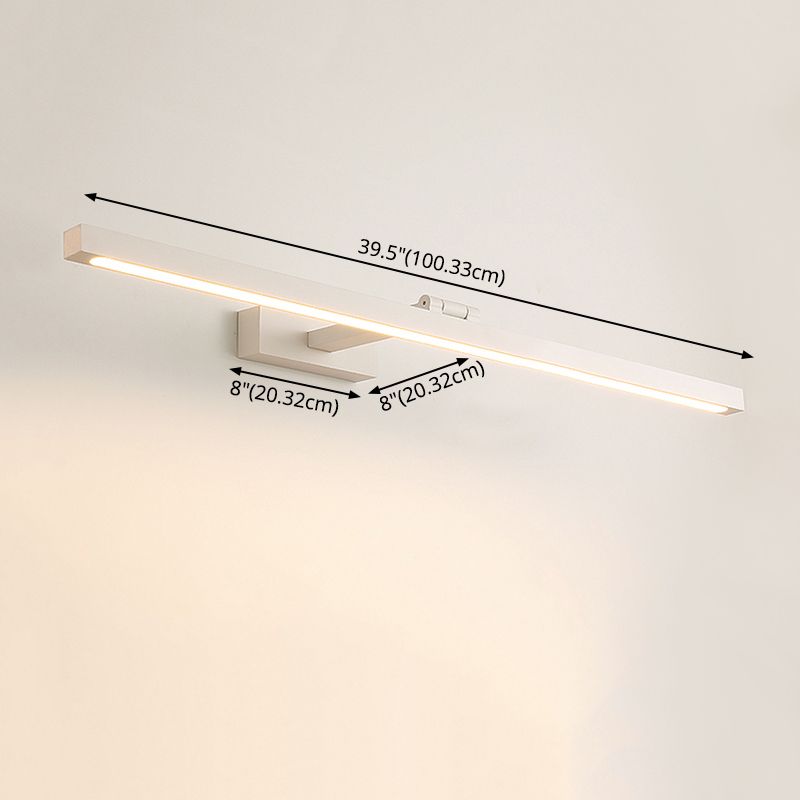 Lámpara rectangular luminosa estilo minimalista led metal led blanco accesorio de iluminación de pared