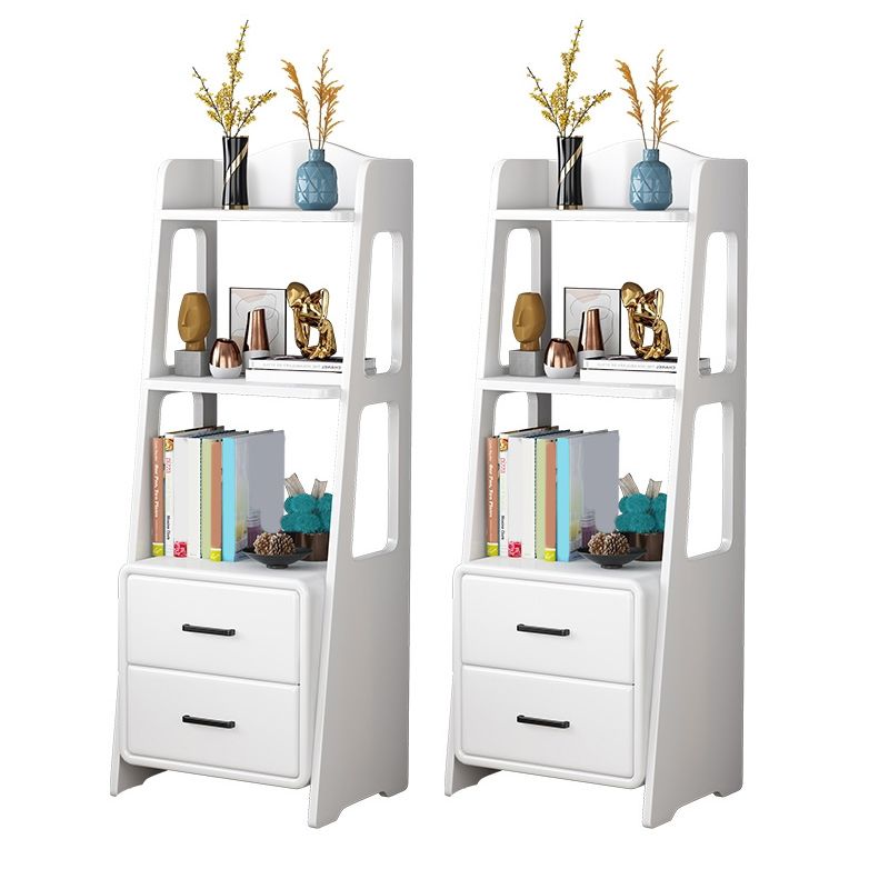 Contemporary Nightstand Open Storage Bedside Cabinet for Bedroom