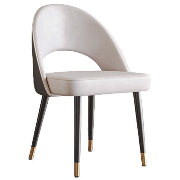 Contemporary Open Back Dining Chair Upholstered Side Chair for Dining Room