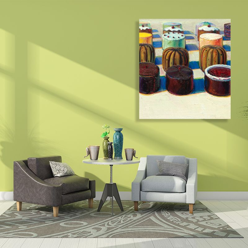 Traditional Style Cupcakes Art Canvas Brown Foods Painting, Multiple Sizes Available