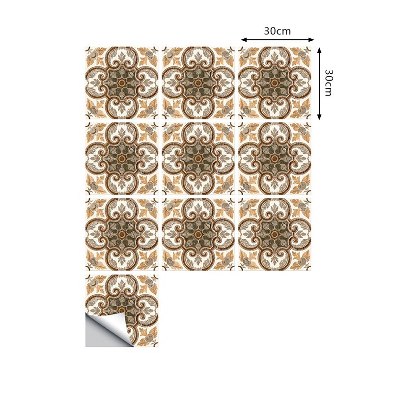 Muslim Seamless Pattern Wallpaper Panels Boho-Chic Self-Stick Living Room Wall Art, 9.7-sqft (10 Pcs)