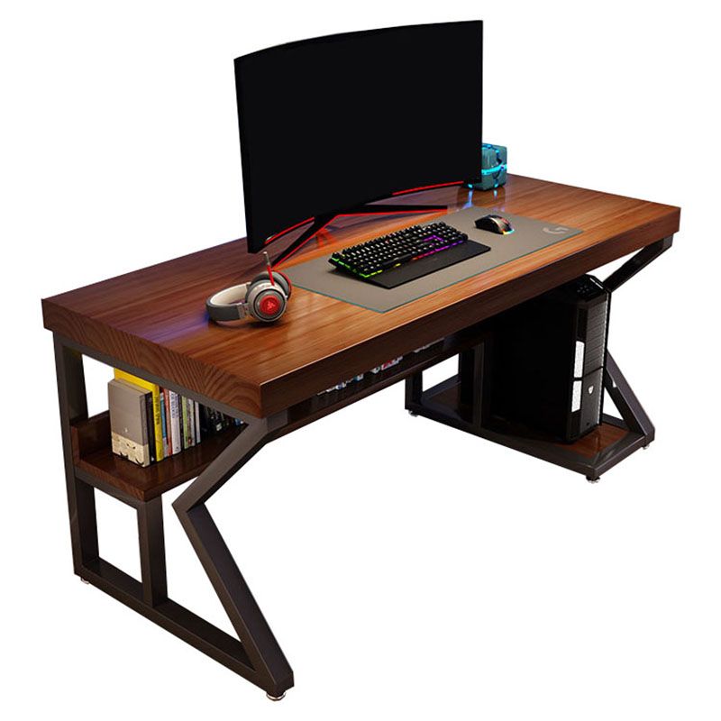 Contemporary Solid Wood Computer Desk 30" Height Rectangular Office Desk