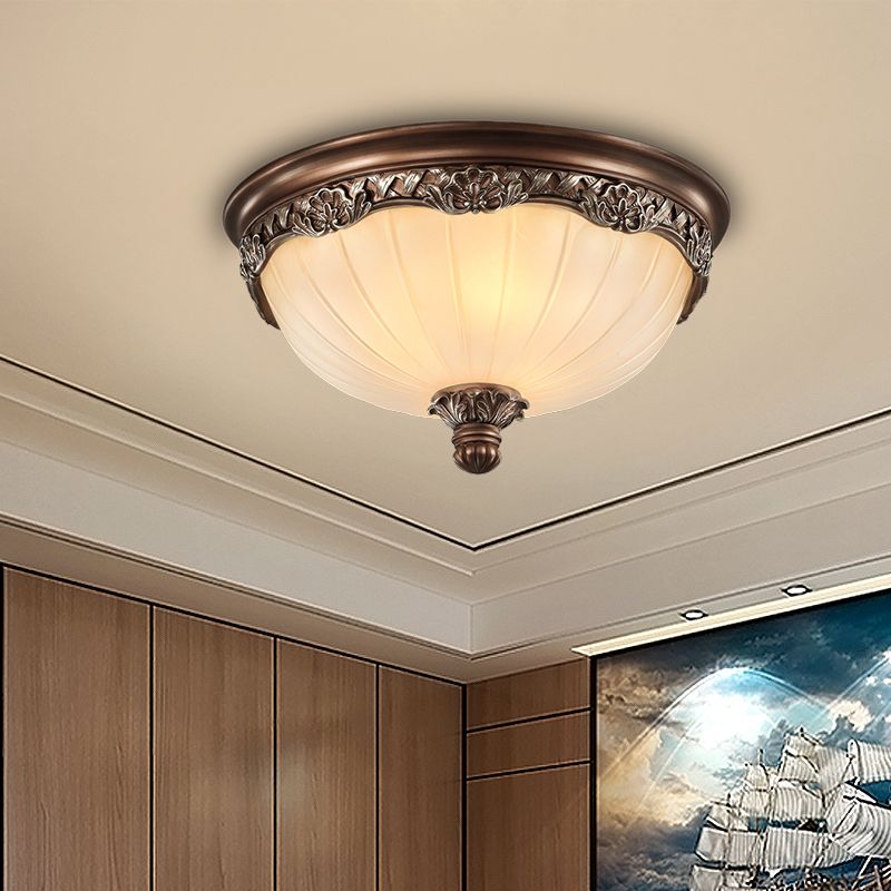 Modern Flush Mount Light with Glass Shade Ceiling Lamp for Bedroom Living Room