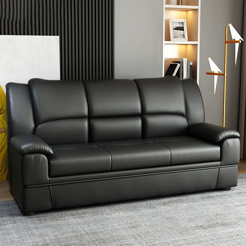 Scandinavian Sofa Bed Leather Black Convertible Sofas with Storage