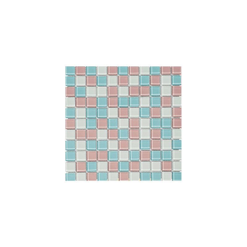 12" x 12" Peel & Stick Tie Glass Square Grid Mosaic Peel and Stick Tile 10-Pack