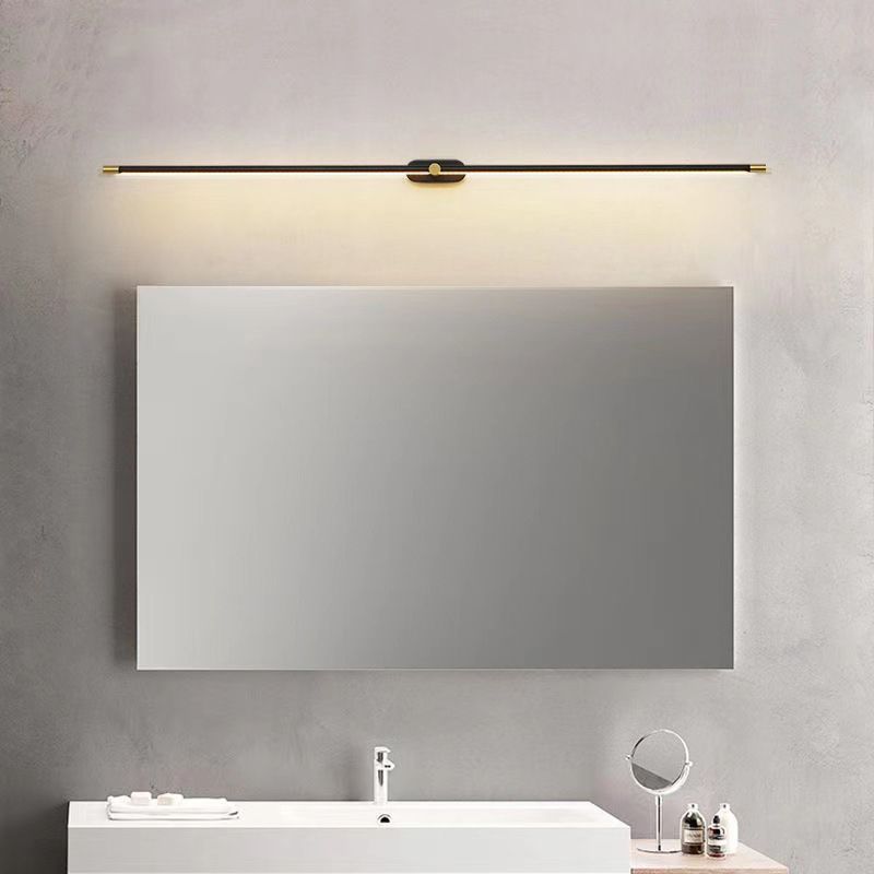 Contemporary Black Single Bathroom Vanity Light Single LED Metal Bath Bar