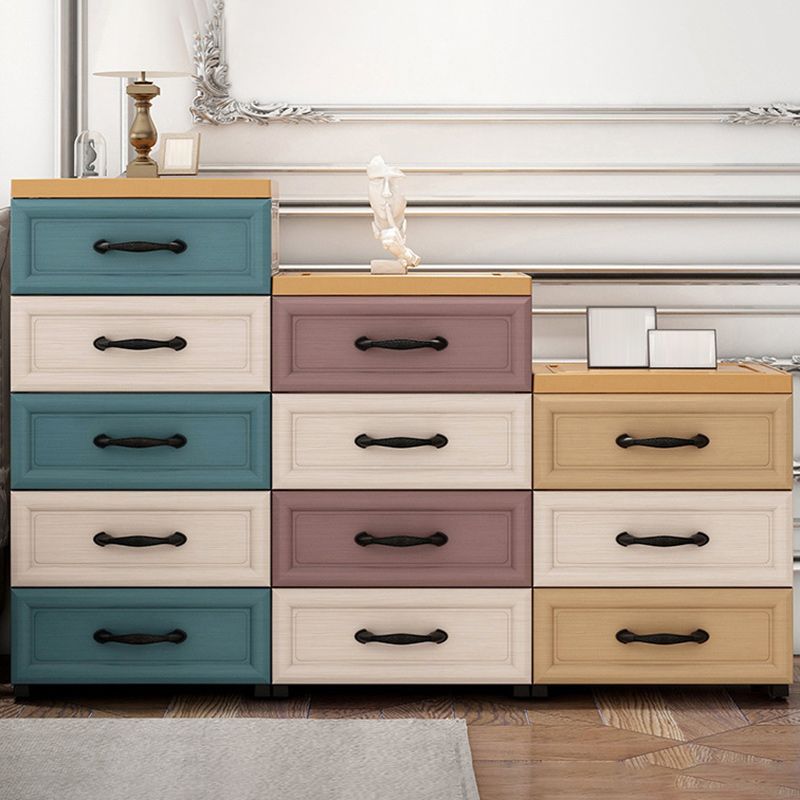 Scandinavian Vertical Baby Dresser Plastic Kids Furniture with Drawers