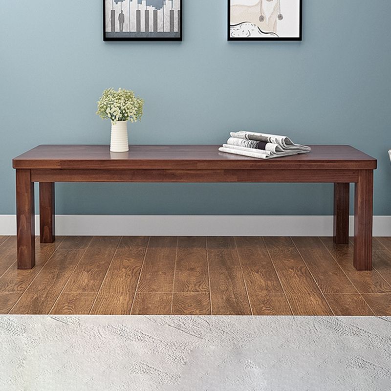 11.8" Wide Contemporary Seating Bench Solid Wood Bench with Squared Legs