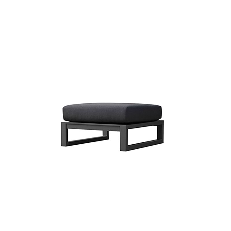 Industrial Style Outdoor Sofa Black Aluminum Standard Seating