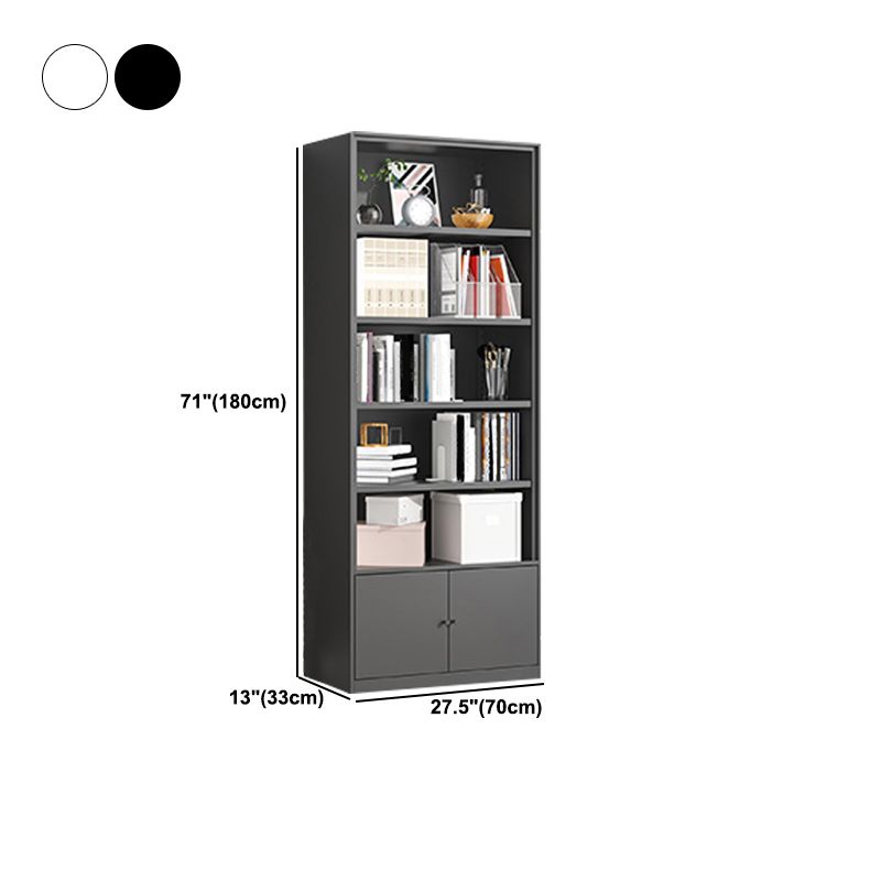 Metal Enclosed Bookshelf Modern Minimalist Rectangular Standard Bookcase