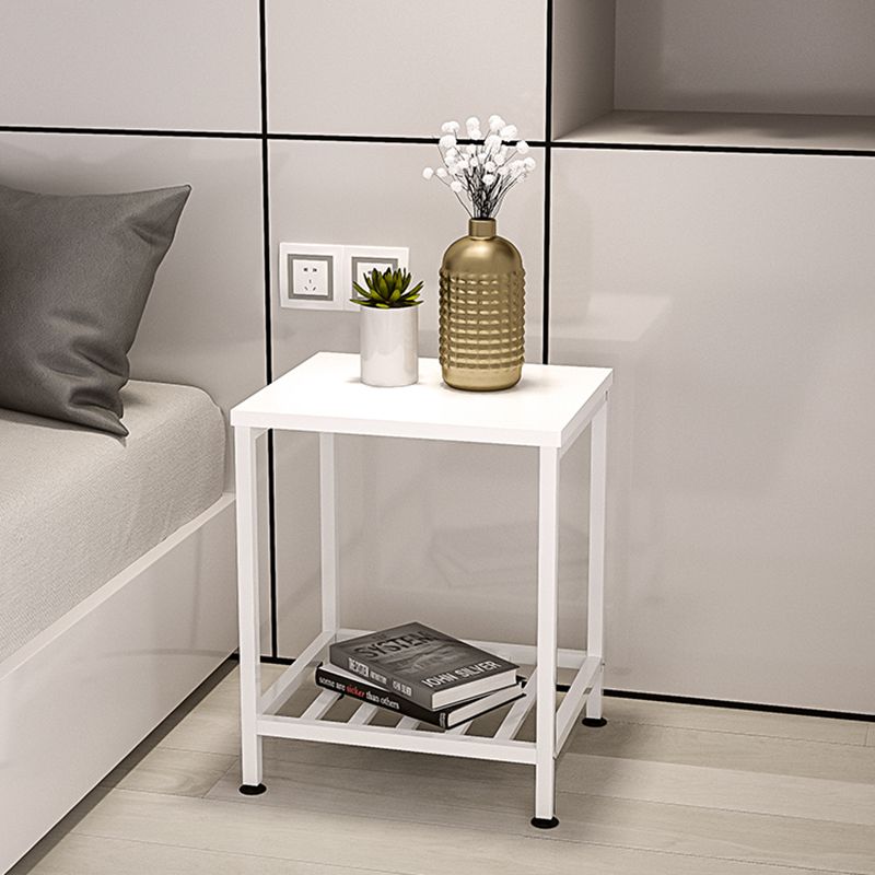 Modern Open Shelf Nightstand Wooden Bedside Cabinet for Bedroom