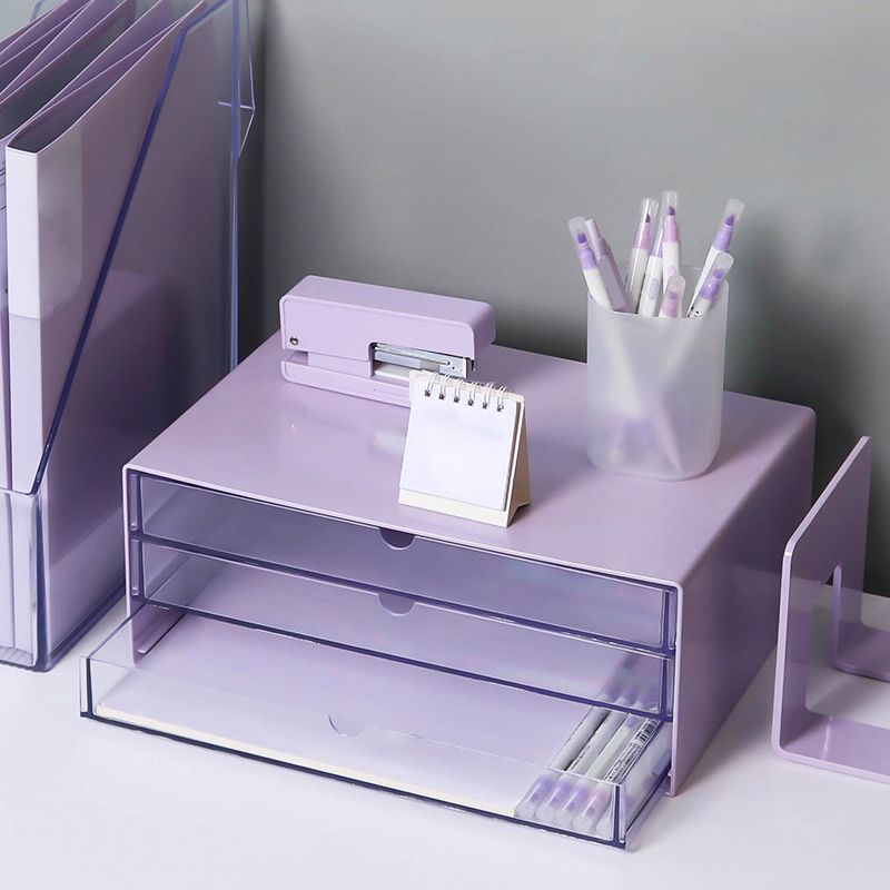 Modern Cabinet Acrylic with 3 Drawers File Cabinet for Home or Office