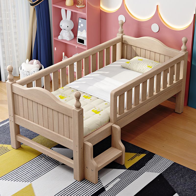 Detachable Headboard Toddler Bed Guardrails Kids Bed with Guardrail