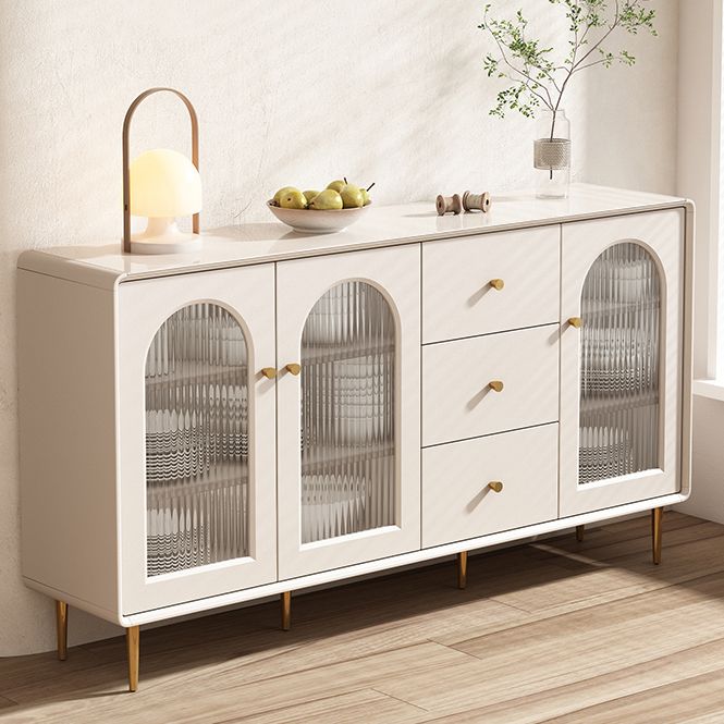 Modern Style Sideboard Wood Side Board with Cabinets and Drawers