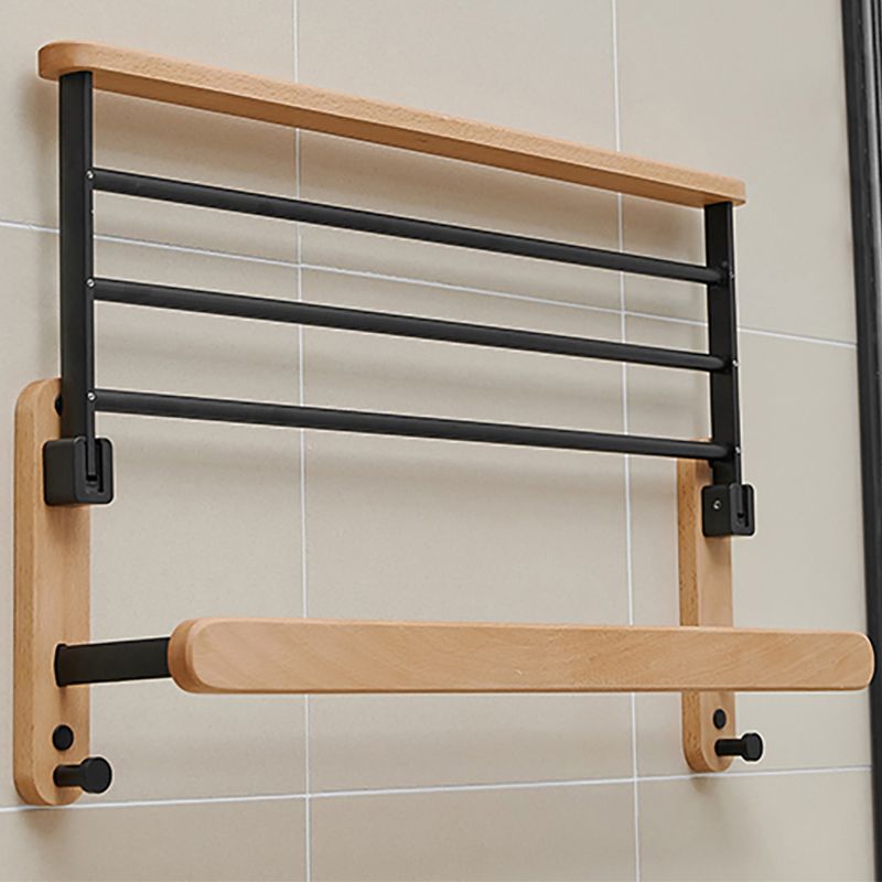 Metal and Wood Bathroom Accessory as Individual or as a Set in Black