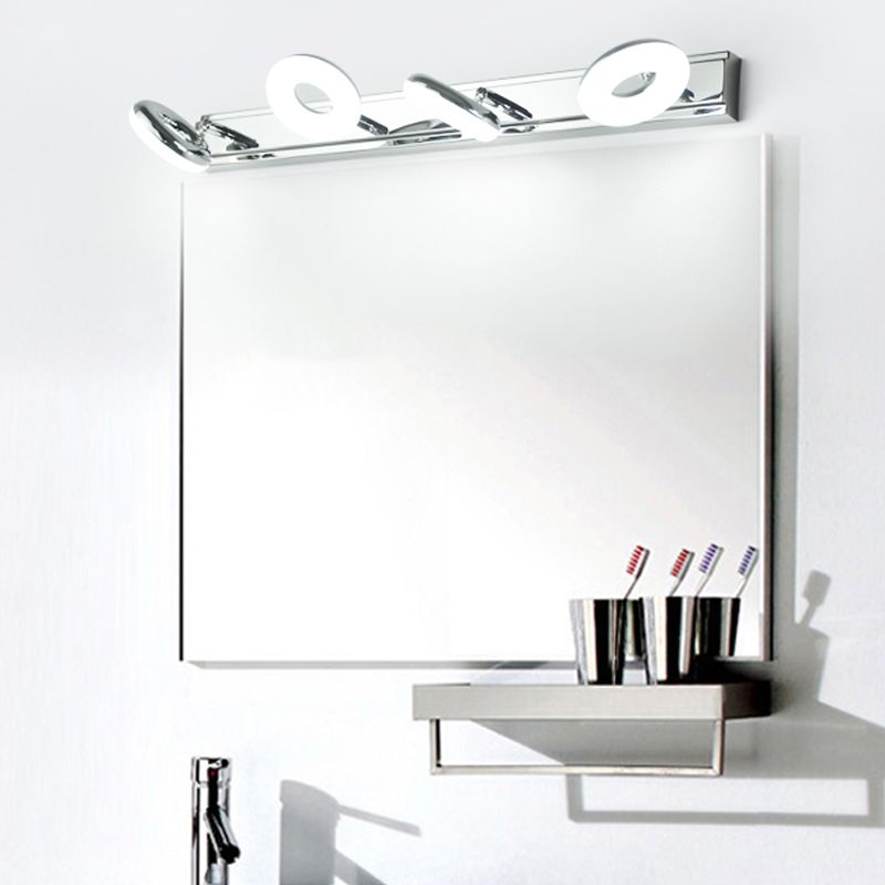 Modern Simple Mirror Lamp Farmant roestvrij staal verstelbare make -up spiegellicht voor badkamer