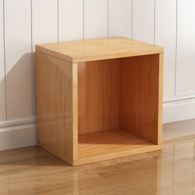 Scandinavian Storage Bookcase Wood Cubby Storage Bookcase in Pine