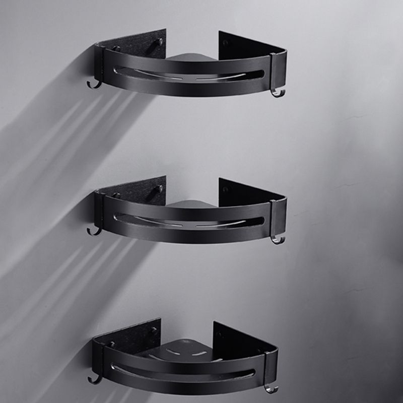 Matte Black Modern Bathroom Accessory Set, Set of 3, Bath Shelf