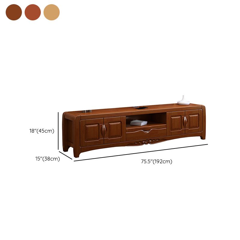 Solid Wood TV Media Stand Traditional TV Console for Living Room