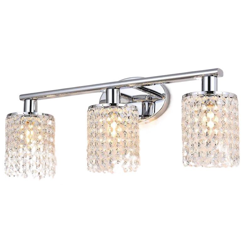 2 / 3 / 4 - Light Crystal Bath Sconce in Clear Traditional Bathroom Vanity Lighting