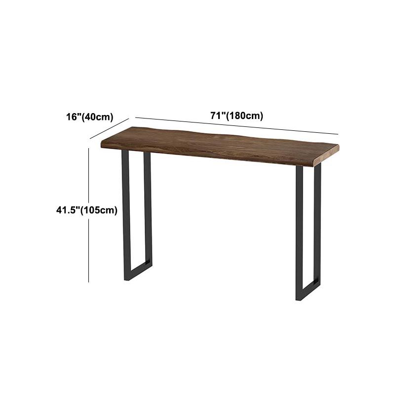 Pine Wood Bar Table Industrial Style Bar Table with Iron Sled Base