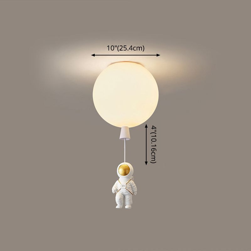 1 Light Moon Hanging Lamp Cartoon Acrylic Down Lighting Pendant for Children Bedroom