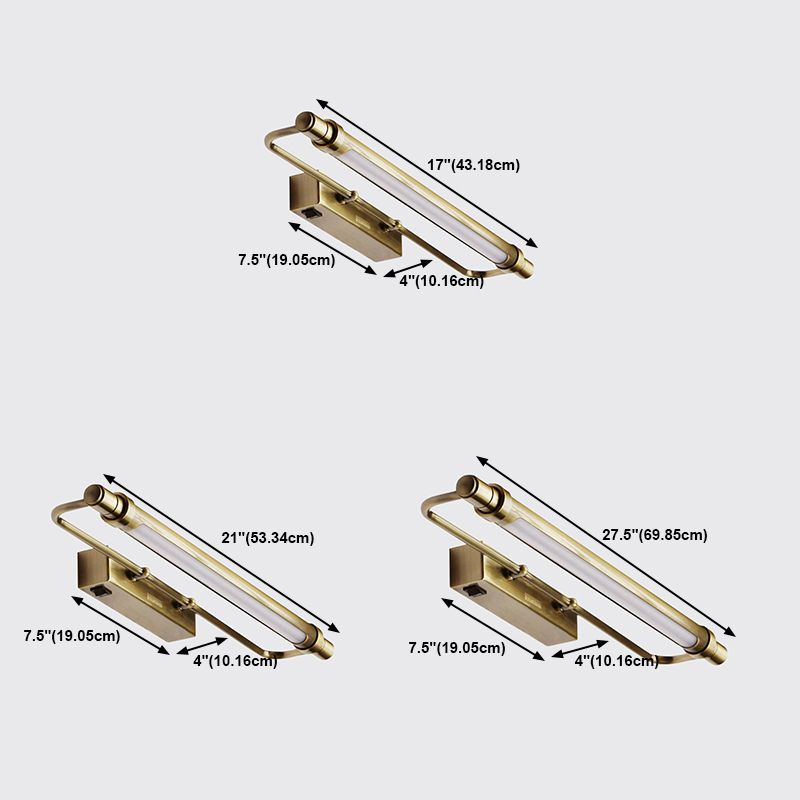 Forma lineal Medina de metal Diconce moderno Luz de pared de espejo de estilo único