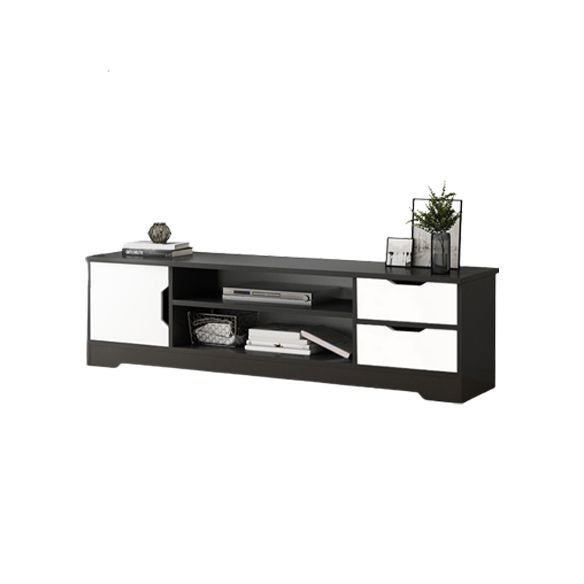 Modern Open Storage TV Cabinet Engineered Wood TV Stand Console with Cabinet