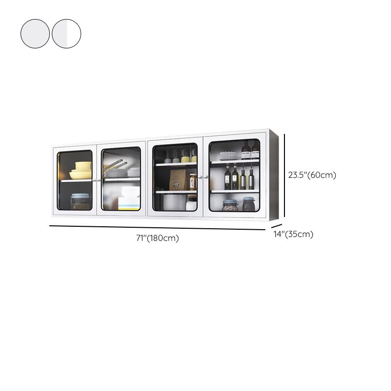 Contemporary Display Stand Stainless Steel Hutch Cabinet for Dining Room