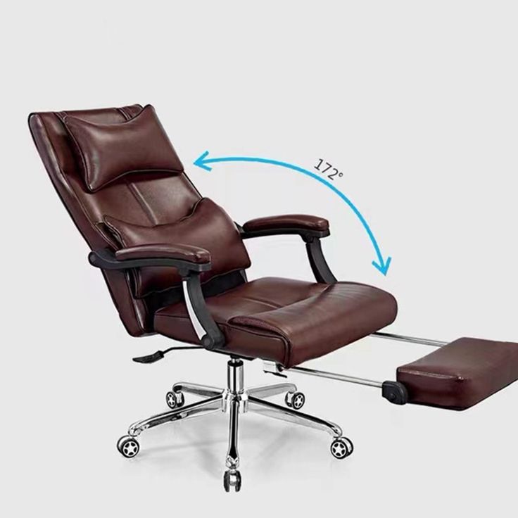 Contemporary Office Chair Tilt Mechanism Footrest Pillow Included Executive Chair