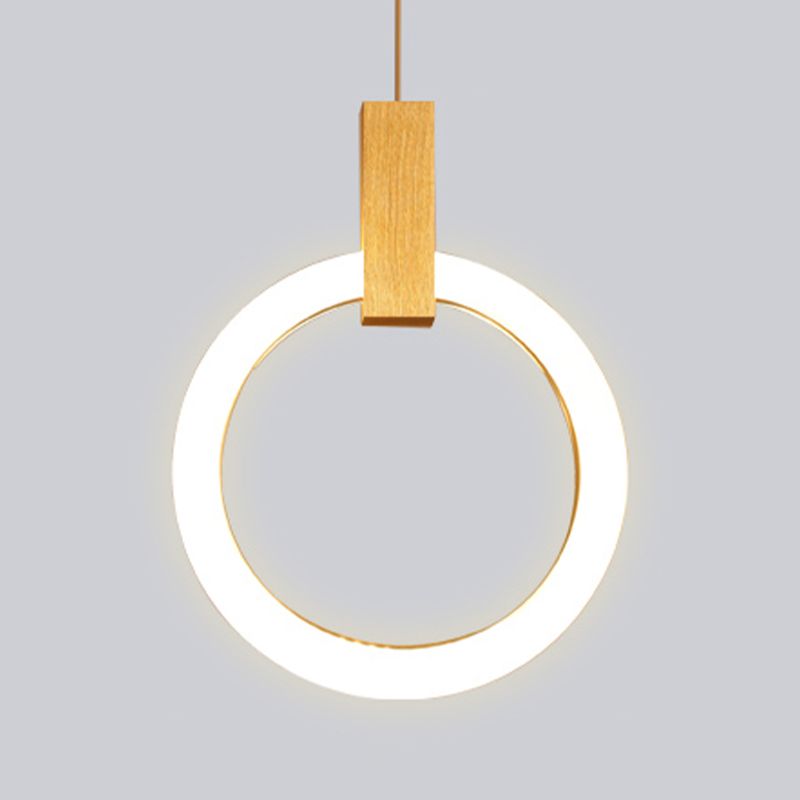 Contemporary Style Circle Shape Pendant Light Acrylic 1 Light Hanging Lamp