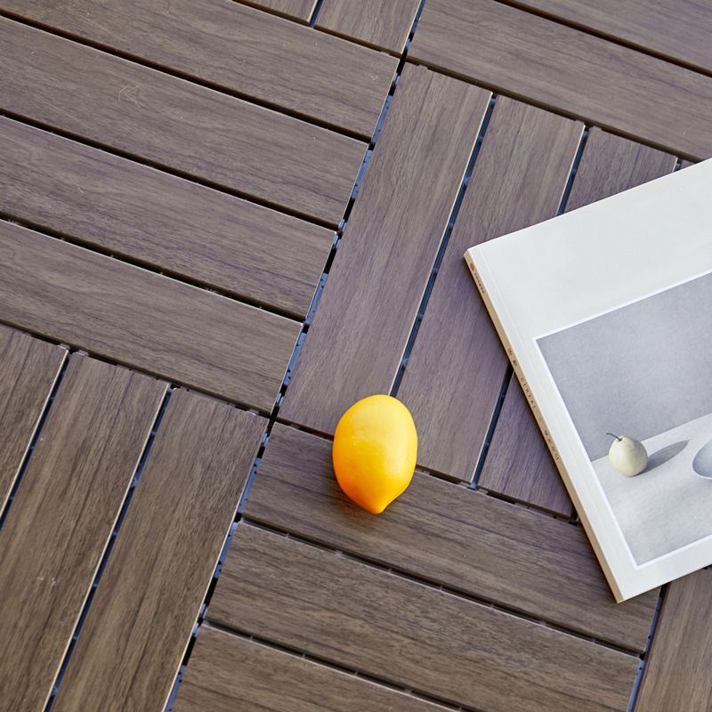 Outdoor Floor Patio Stripe Composite Square Water-resistant Deck Plank