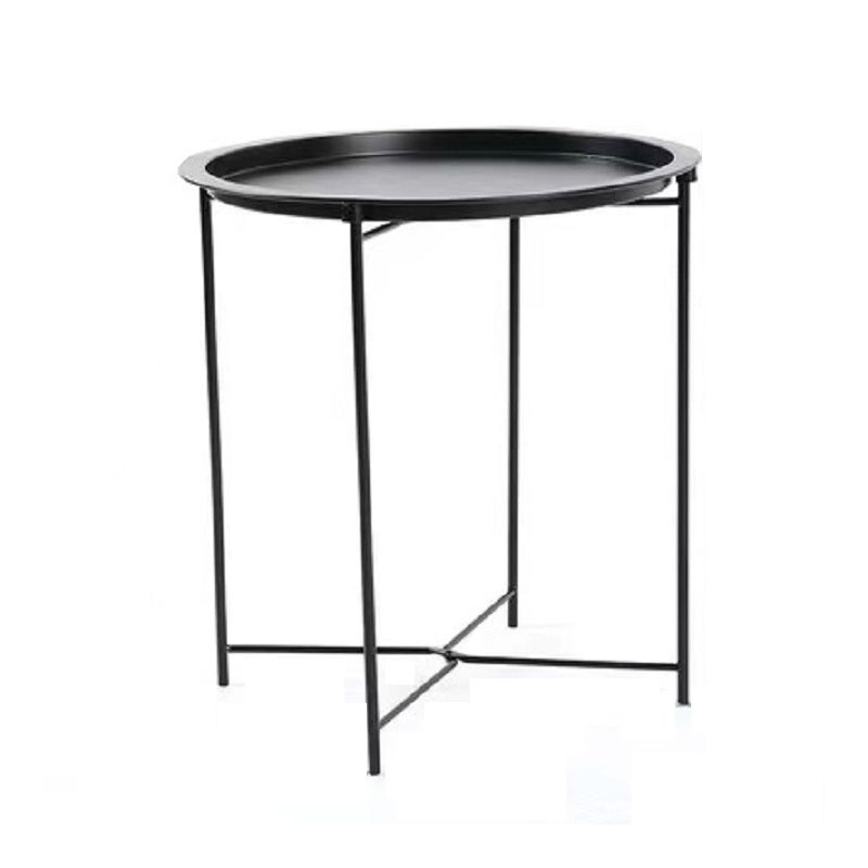 Metal Contemporary Accent Table Nightstand Antique Finish Nightstand