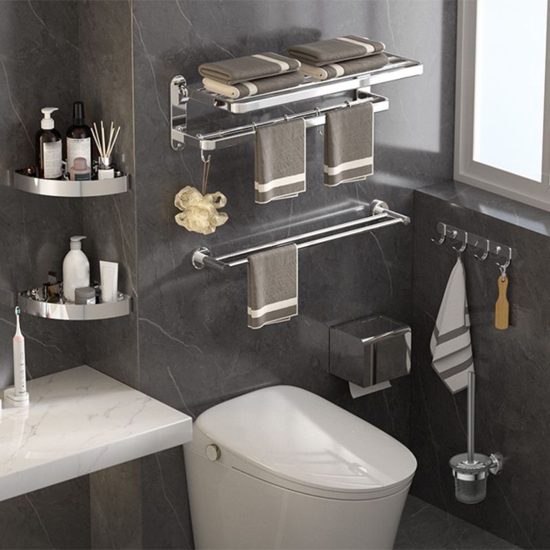 Modern Bathroom Accessory Kit Bath Shelf Stainless Towel Bar Steel Bathroom Set